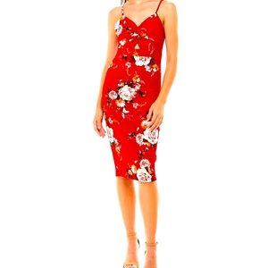 BRAND NEW!! Juniors' Floral-Print Peekaboo Slip Dress ~ Size Small